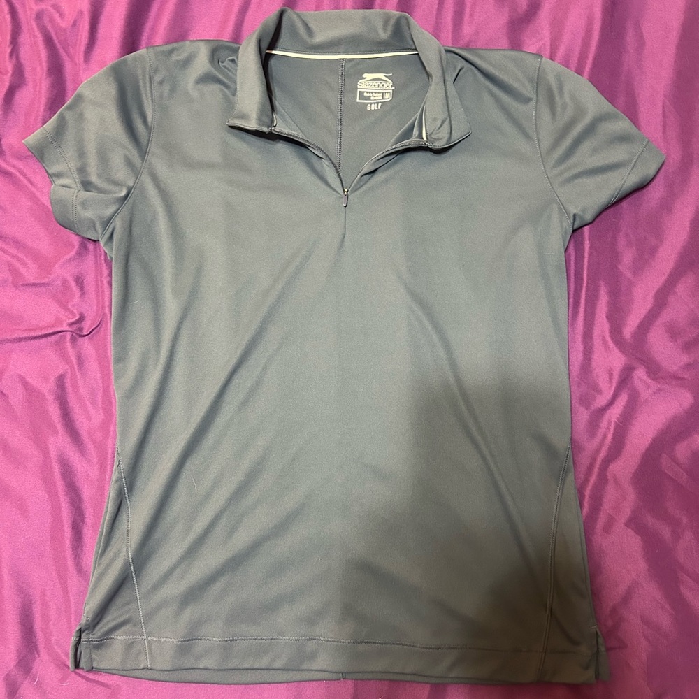 Sonoma Gray Green Fitted Polo Shirt Short Sleeve